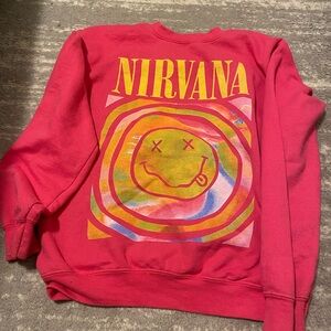 Cute neon nirvana sweatshirt size small